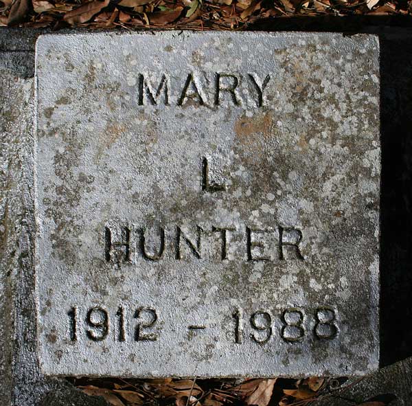 Mary L. Hunter Gravestone Photo