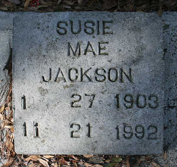 Susie Mae Jackson Gravestone Photo