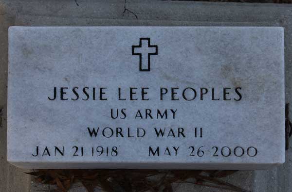 Jessie Lee Peoples Gravestone Photo