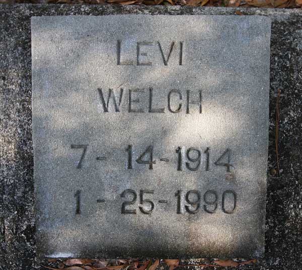Levi Welch Gravestone Photo
