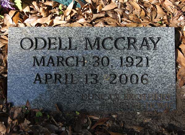 Odell McCray Gravestone Photo