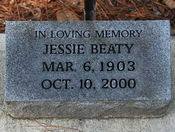 Jessie Beaty Gravestone Photo