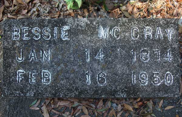 Bessie McCray Gravestone Photo