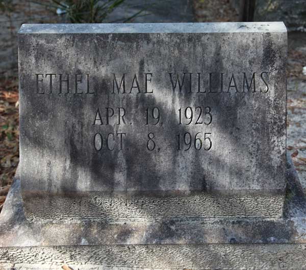 Ethel Mae Williams Gravestone Photo