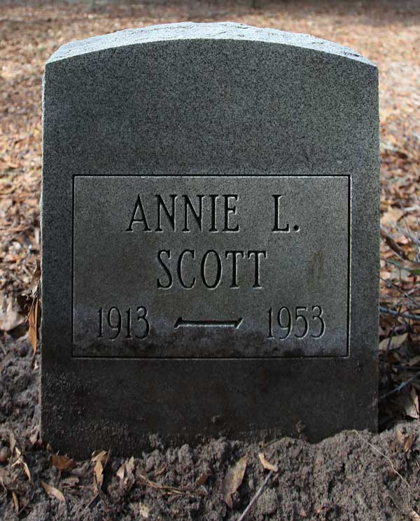 Annie L. Scott Gravestone Photo