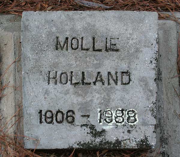 Mollie Holland Gravestone Photo