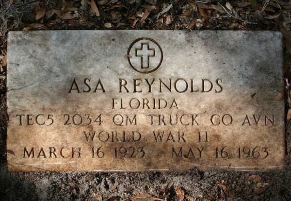 Asa Reynolds Gravestone Photo