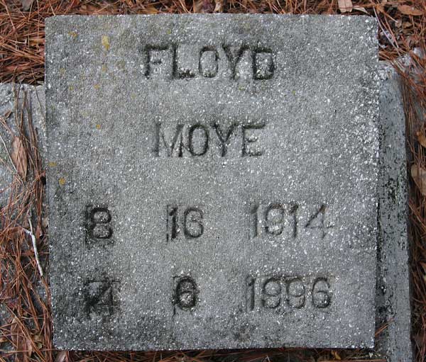 Floyd Moye Gravestone Photo
