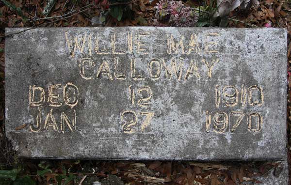 Willie Mae Galloway Gravestone Photo