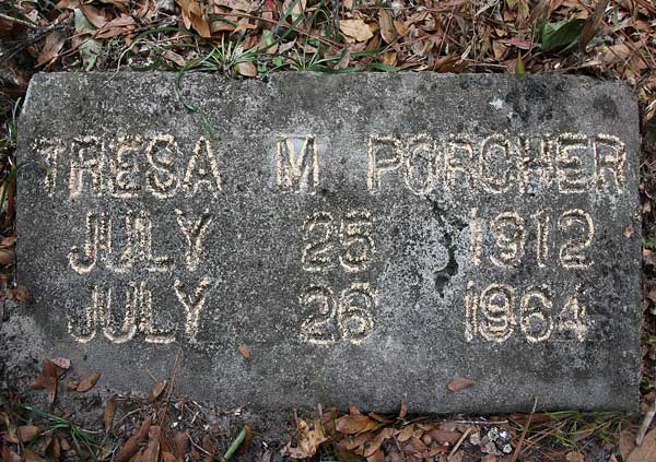 Tresa M. Porcher Gravestone Photo