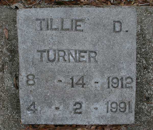 Tillie D. Turner Gravestone Photo
