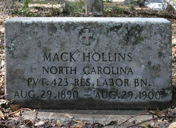 Mack Hollins Gravestone Photo