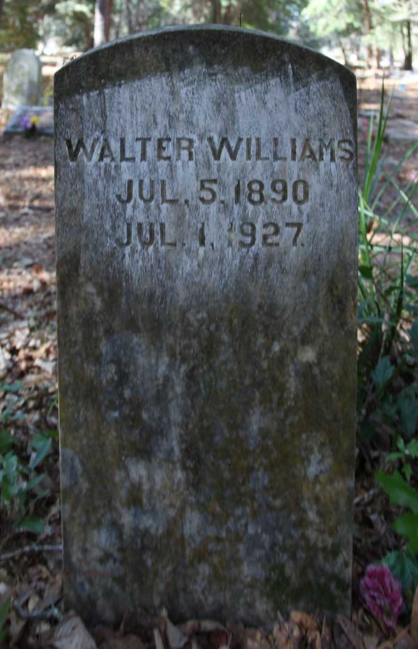 Walter Williams Gravestone Photo