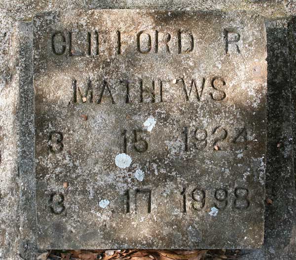 Clifford R. Mathews Gravestone Photo