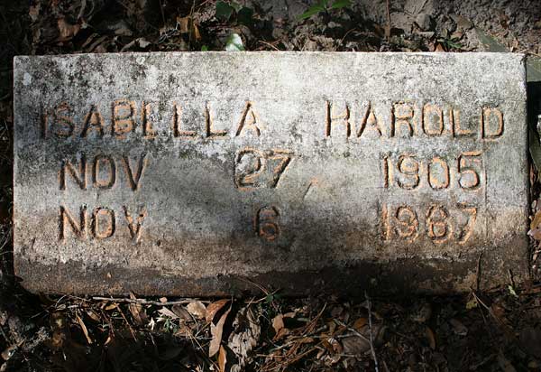 Isabella Harold Gravestone Photo