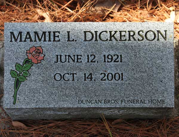 Mamie L. Dickerson Gravestone Photo