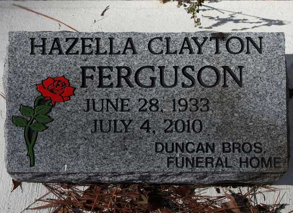 Hazella Clayton Ferguson Gravestone Photo