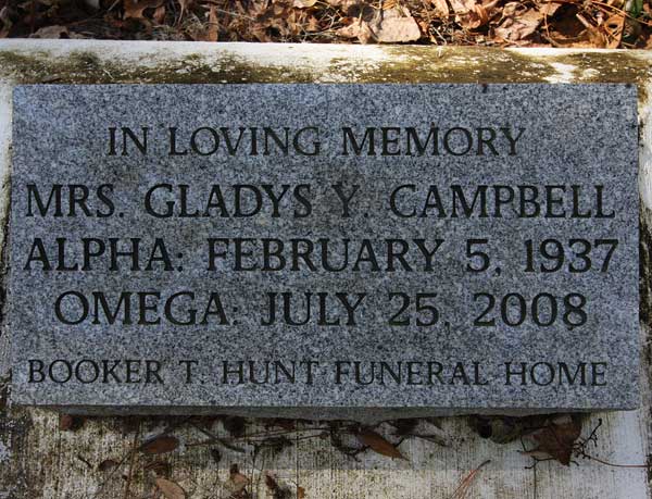 Mrs. Gladys Y. Campbell Gravestone Photo