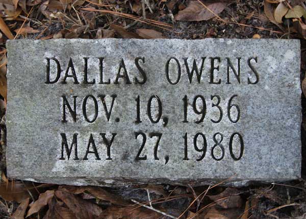 Dallas Owens Gravestone Photo