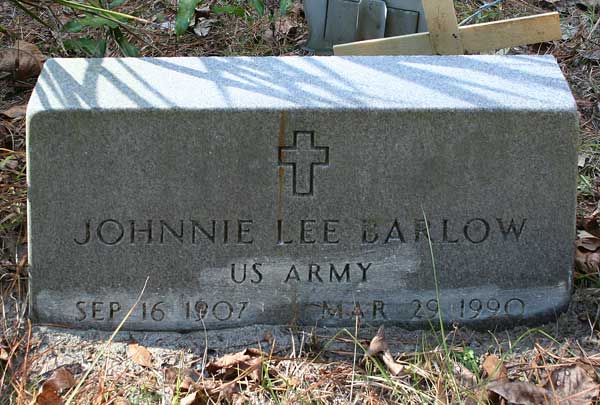 Johnnie Lee Barlow Gravestone Photo