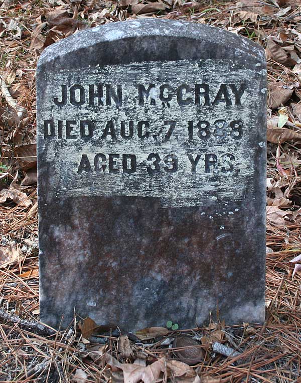 John McCray Gravestone Photo