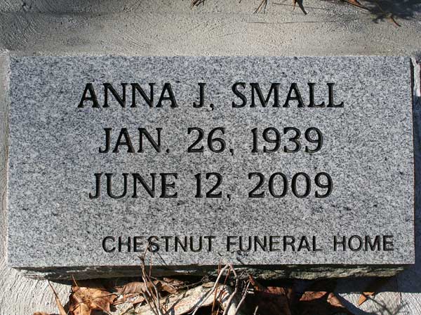 Anna J. Small Gravestone Photo