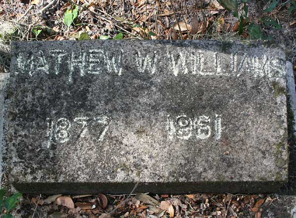 Mathew W. Williams Gravestone Photo