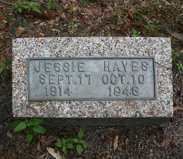 Jessie Hayes Gravestone Photo