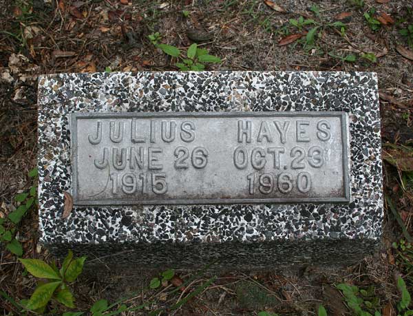 Julius Hayes Gravestone Photo
