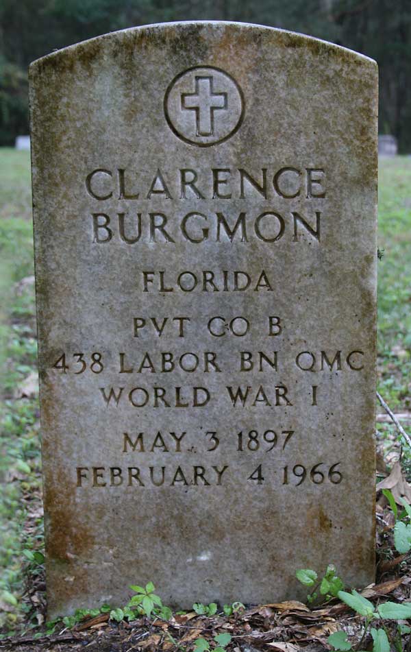 Clarence Burgmon Gravestone Photo