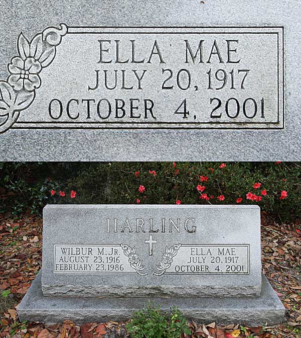 Ella Mae Harling Gravestone Photo