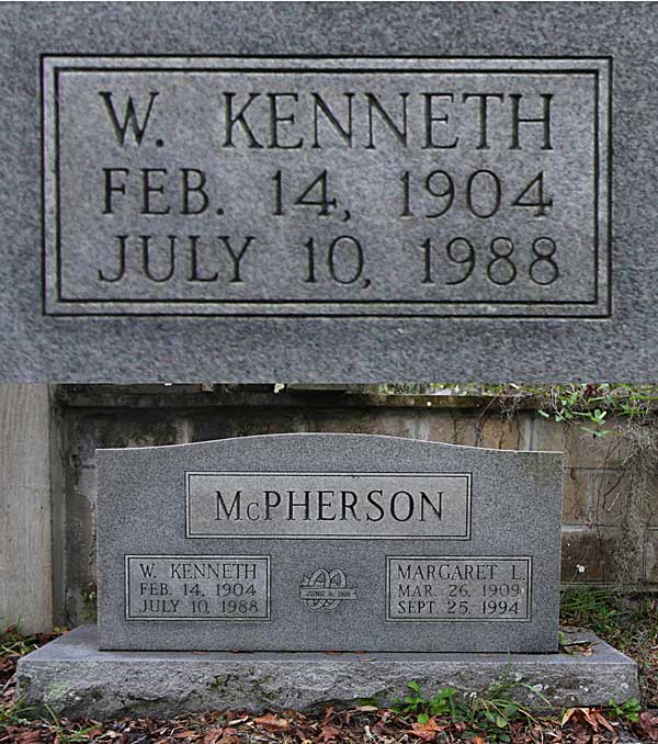 W. Kenneth McPherson Gravestone Photo