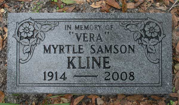 Myrtle Samson Kline Gravestone Photo