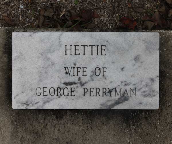 Hettie Perryman Gravestone Photo