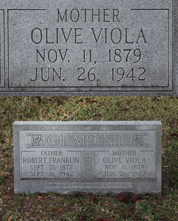 Olive Viola Ormond Gravestone Photo