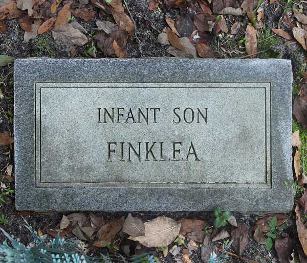 Infant Son Finklea Gravestone Photo