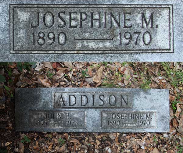 Josephine M. Addison Gravestone Photo