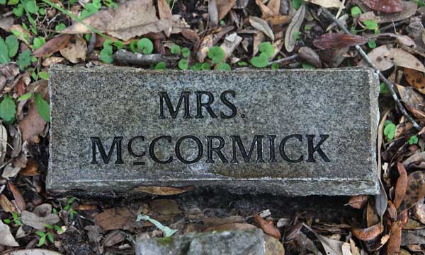 Mrs. McCormick Gravestone Photo