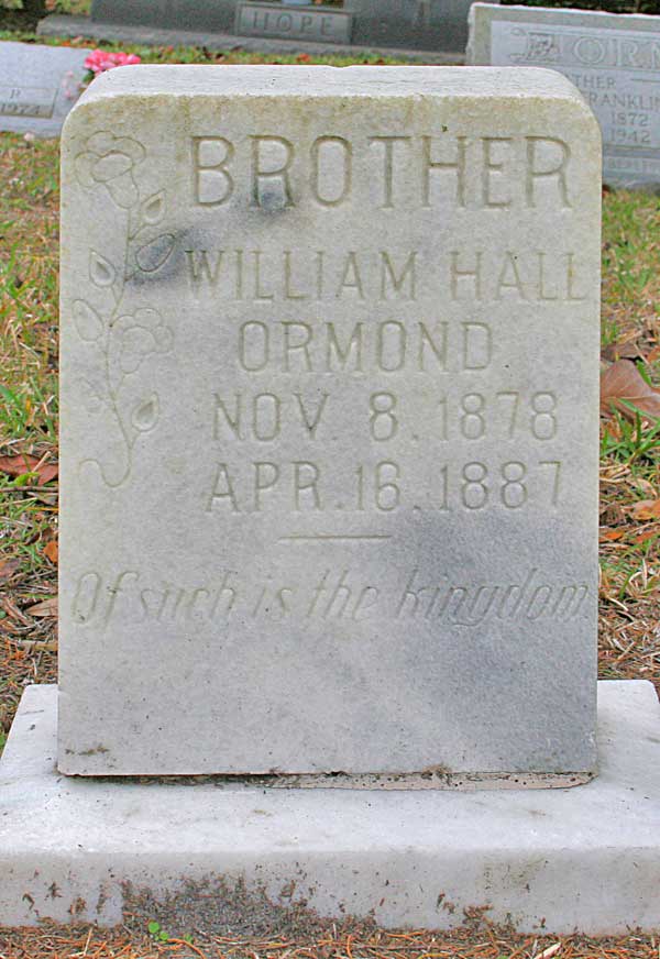 William Hall Ormond Gravestone Photo