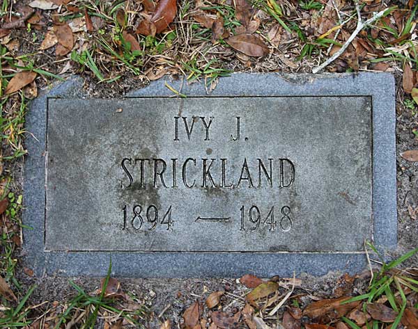Ivy J. Strickland Gravestone Photo