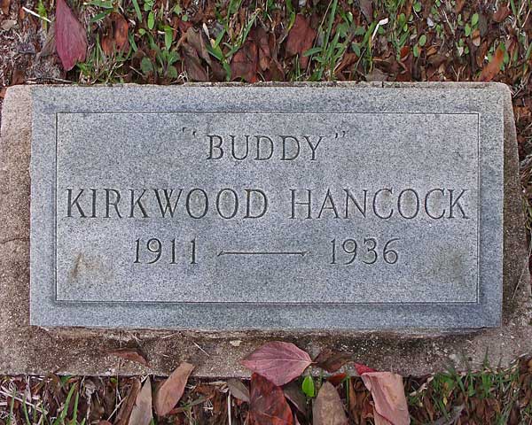 Kirkwood Hancock Gravestone Photo