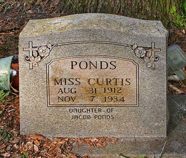 Curtis Ponds Gravestone Photo
