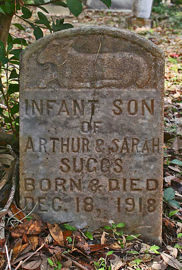 Infant Son Suggs Gravestone Photo