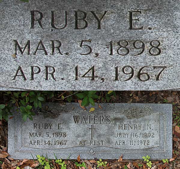 Ruby E. Waters Gravestone Photo