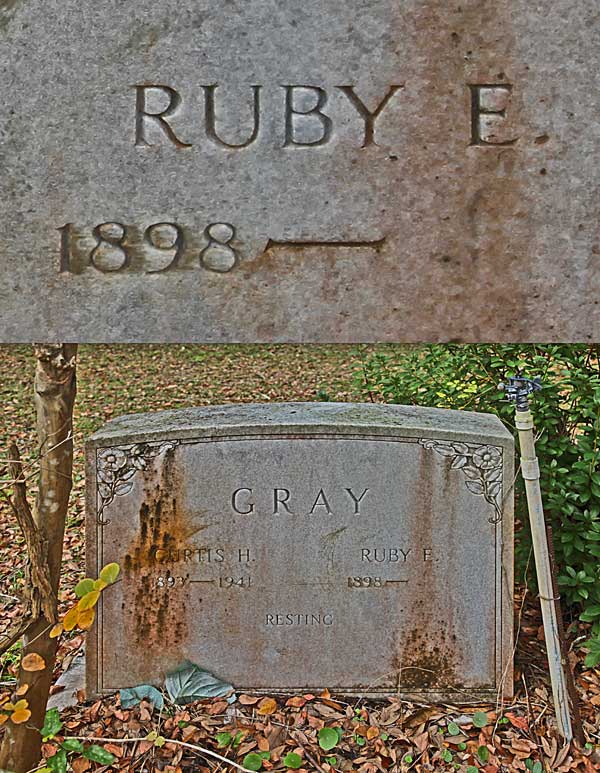 Ruby E. Gray Gravestone Photo