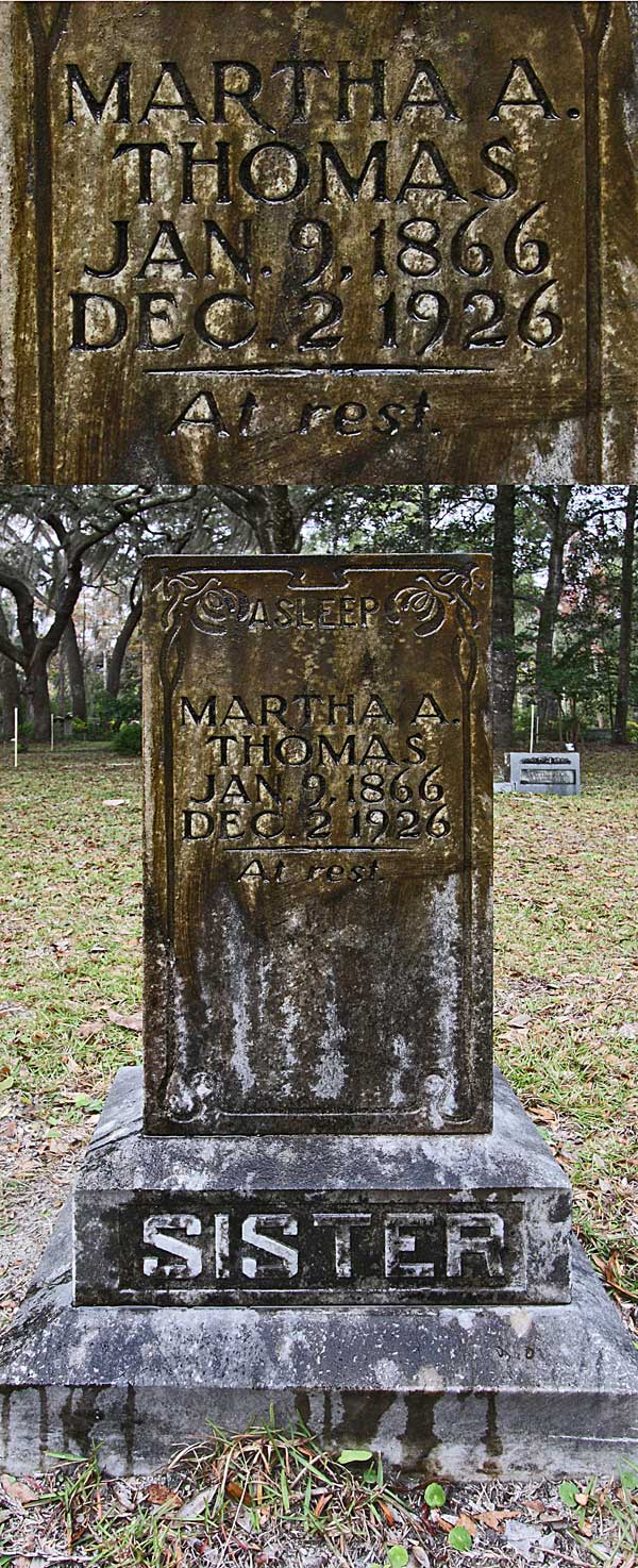 Martha A. Thomas Gravestone Photo