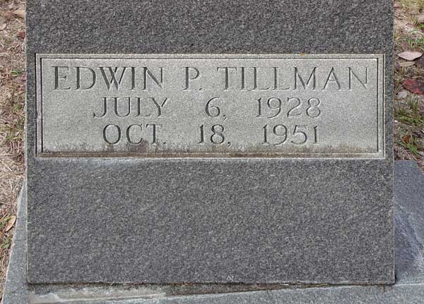 Edwin P. Tillman Gravestone Photo