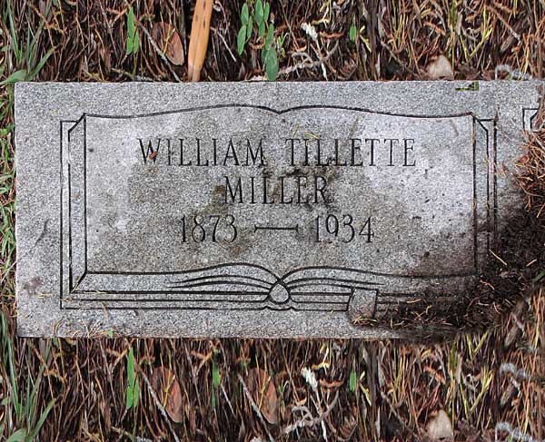 William Tillette Miller Gravestone Photo