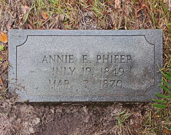 Annie E. Phifer Gravestone Photo