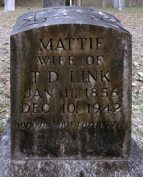 Mattie Link Gravestone Photo